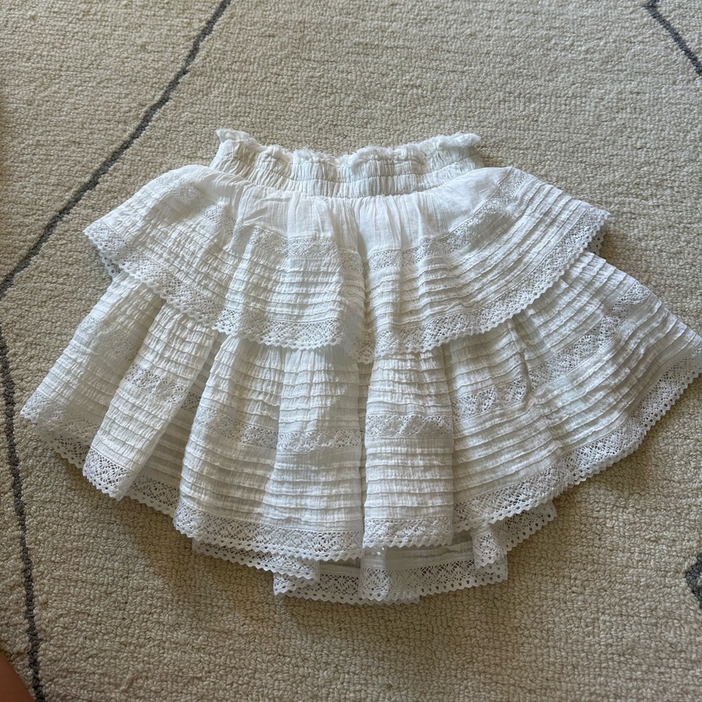 White aerie ruffle skirt